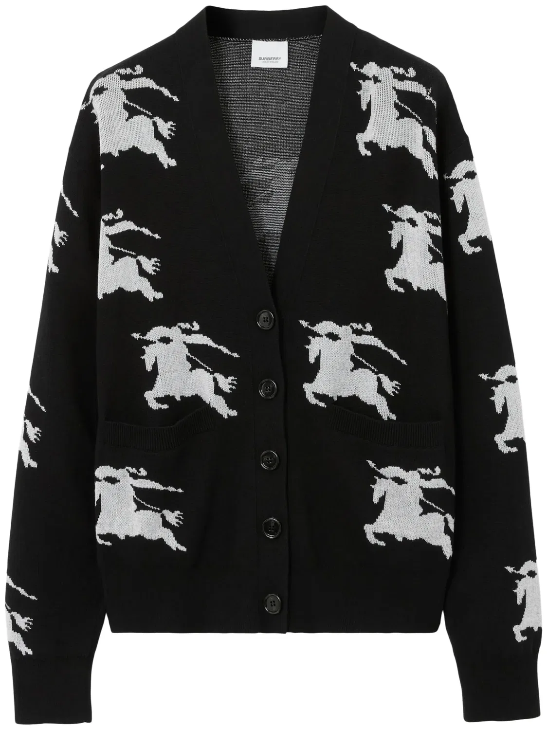 Кардиган EKD с интарсией от Burberry, черный