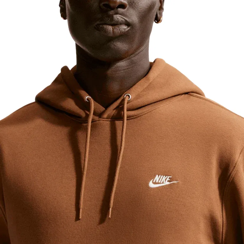 Мужское худи Club Fleece Hoodie 'Ale Brown White' Nike, Ale Brown/White — фото 4