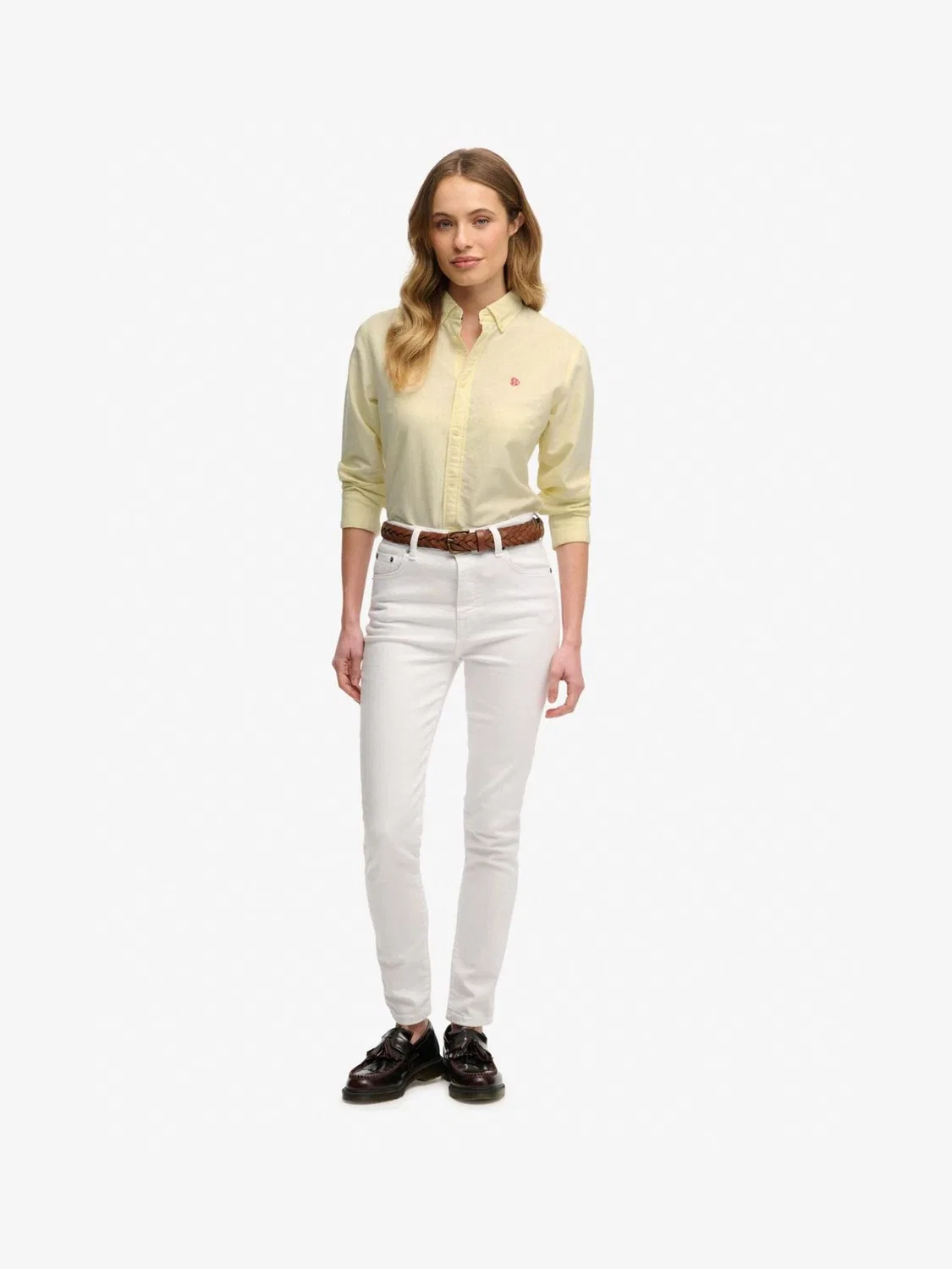 Рубашка оксфорд Slim Oxford Superdry, желтый — фото 3