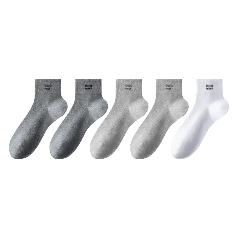 Детские носки с длинным голенищем Medium Gray 2+Light Gray 2+White MIIOW