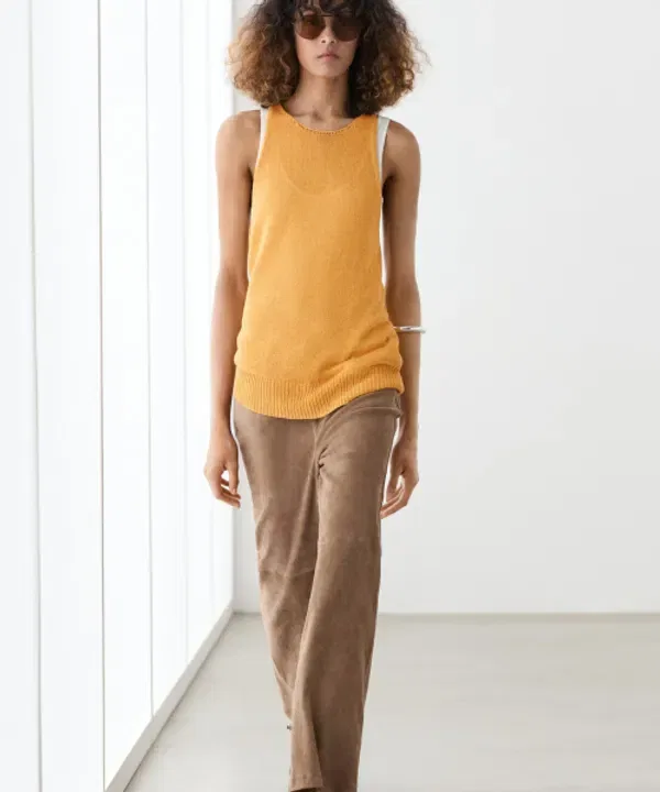 Топ без рукавов с халтер-горловиной, вязаный, Massimo Dutti — фото 2