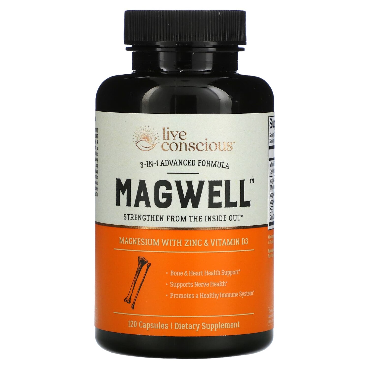 Добавка Live Conscious MagWell, 120 капсул