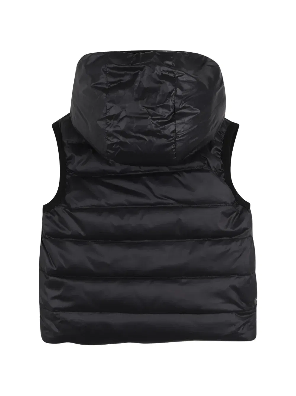 Двусторонний дутый жилет Boss Kidswear, черный — фото 2