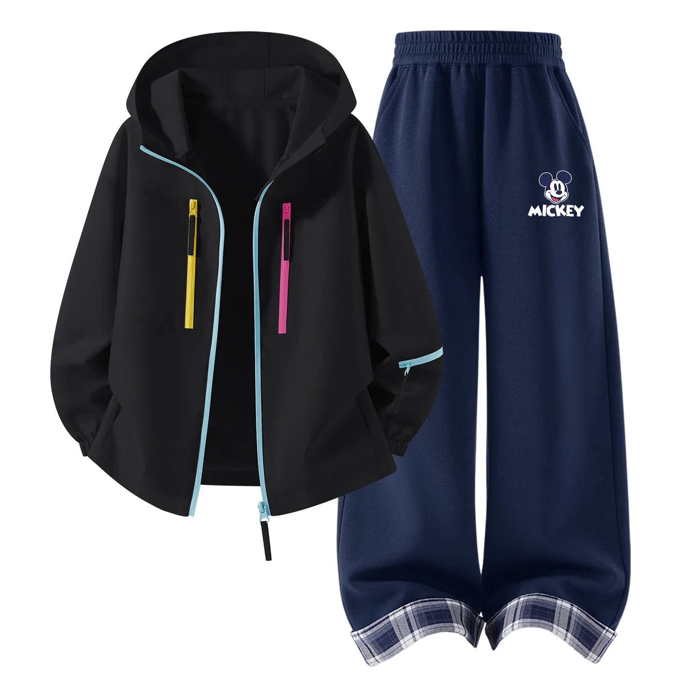 Детский комплект спортивной одежды с капюшоном Trendy Mickey, Disney, Pure Ink Black+DiB Trendy Mickey K Navy Blue