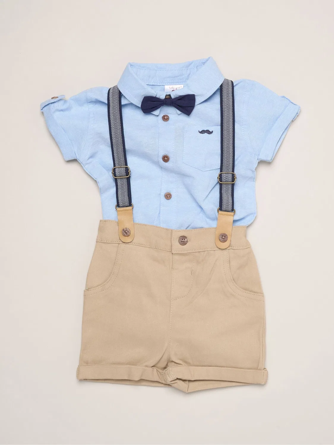 Комплект одежды для мальчика, имитация рубашки Little Gent, синий