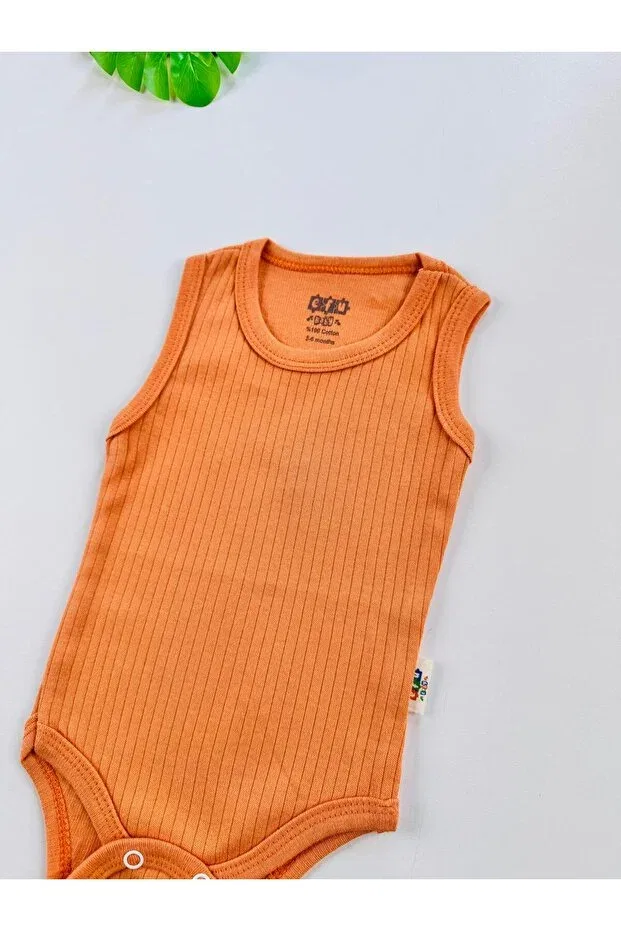 Детское боди-слип для новорожденных без рукавов Efu Baby, Orange — фото 3