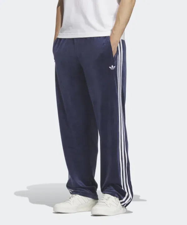 Тренировочные штаны из велюра Firebird, Adidas, ночной индиго