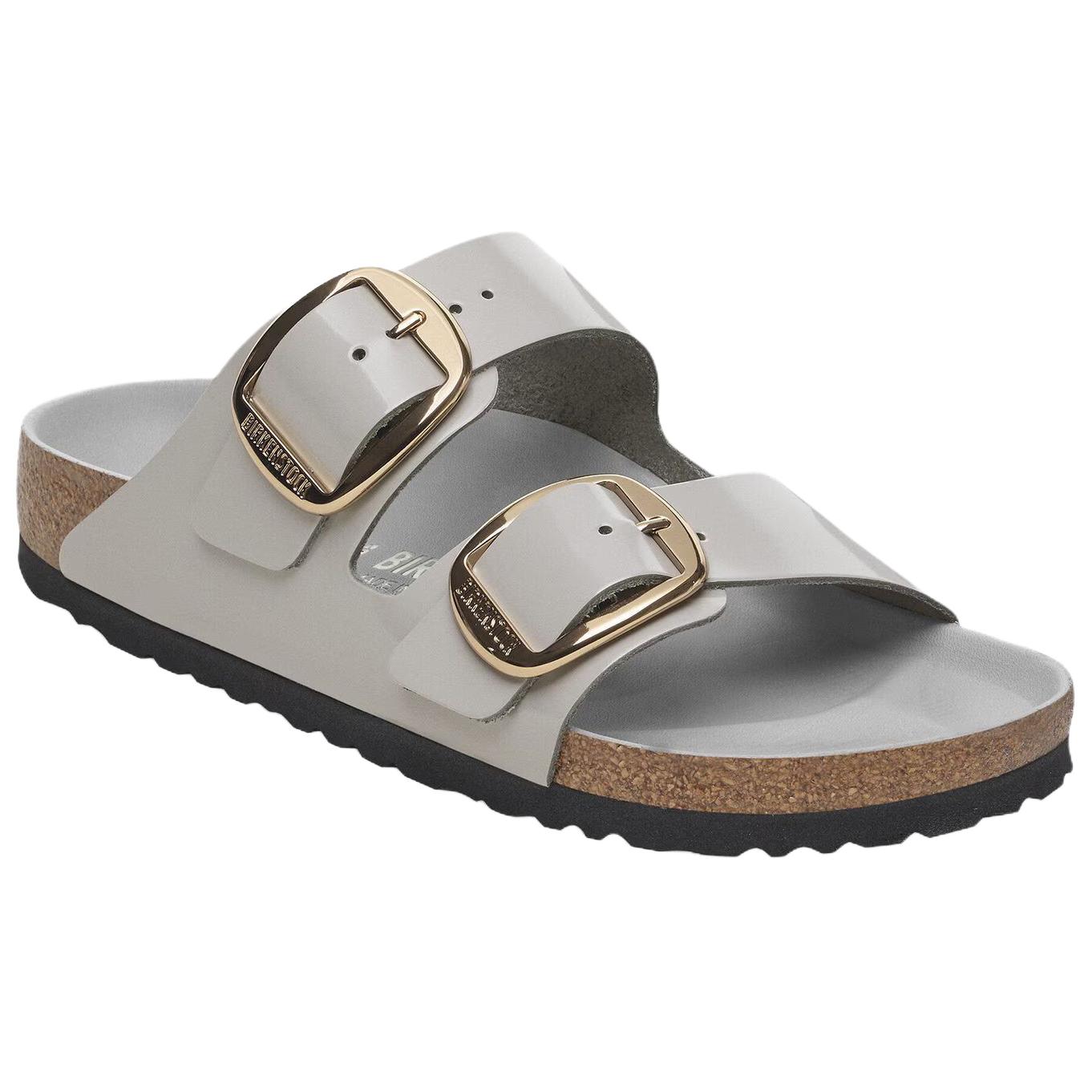 Birkenstock Аризона слайдеры с широкой пряжкой из устойчивой к истиранию ЭВА для женщин серые, цвет Gray — фото 3