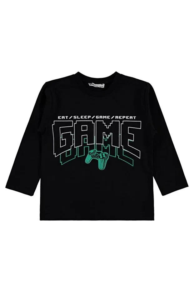 Детские свитшот для мальчиков с принтом Game Civil Boys, Black