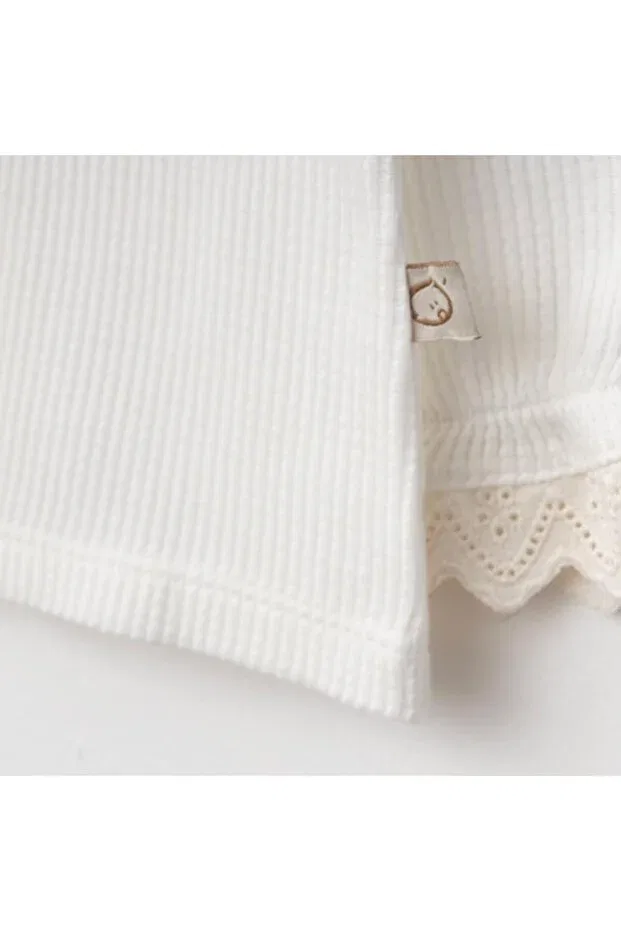 Детский комплект для новорожденных девочек хлопковый Qbaby, White — фото 3