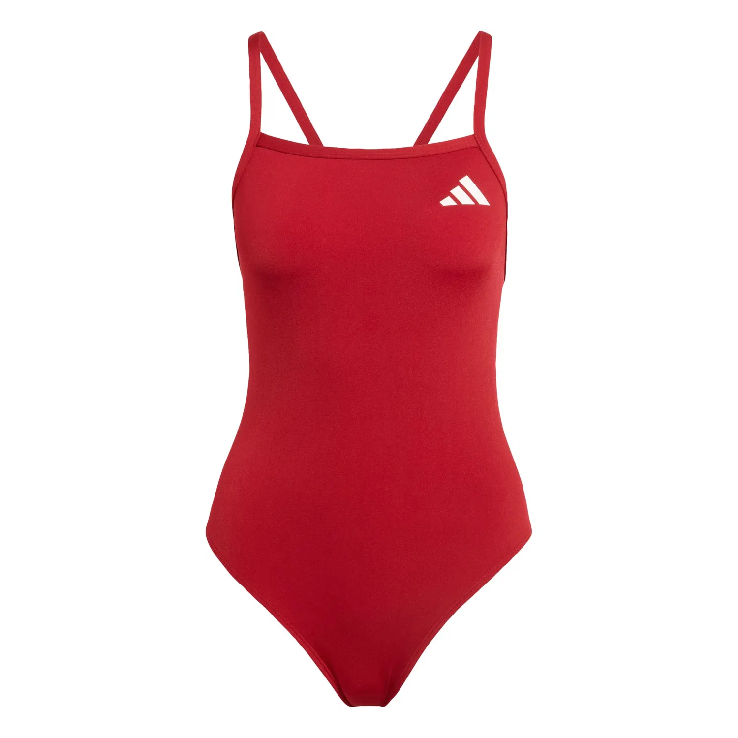 Спортивный купальник-бралетт Adidas Performance Ess красного цвета — фото 2