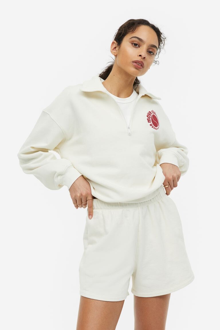

Трикотажные спортивные шорты DryMove H&M, крем
