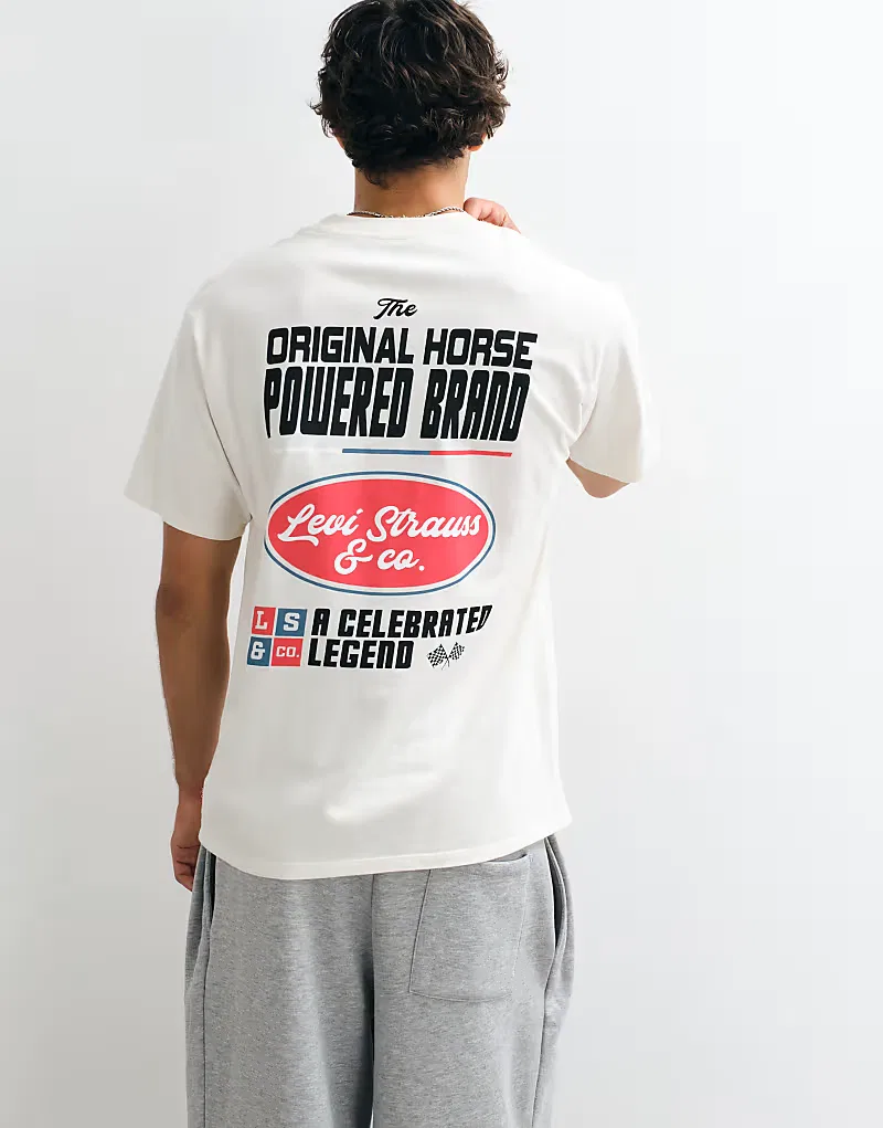 Футболка винтажная с графикой Levi's, кремовый — фото 4