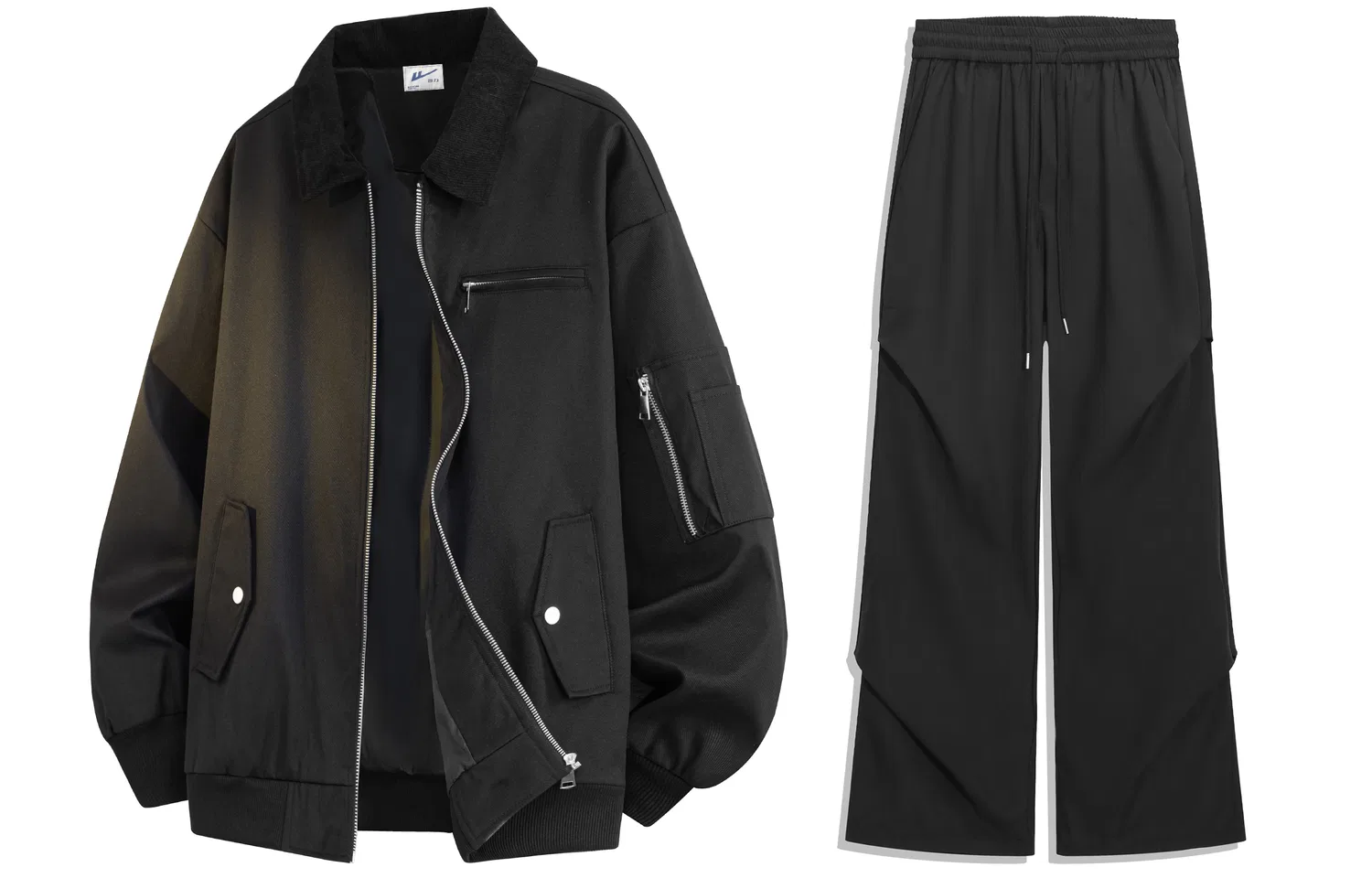 Детская куртка Warrior Huichao Riding The Wind Collection, Black Top+Black Pants