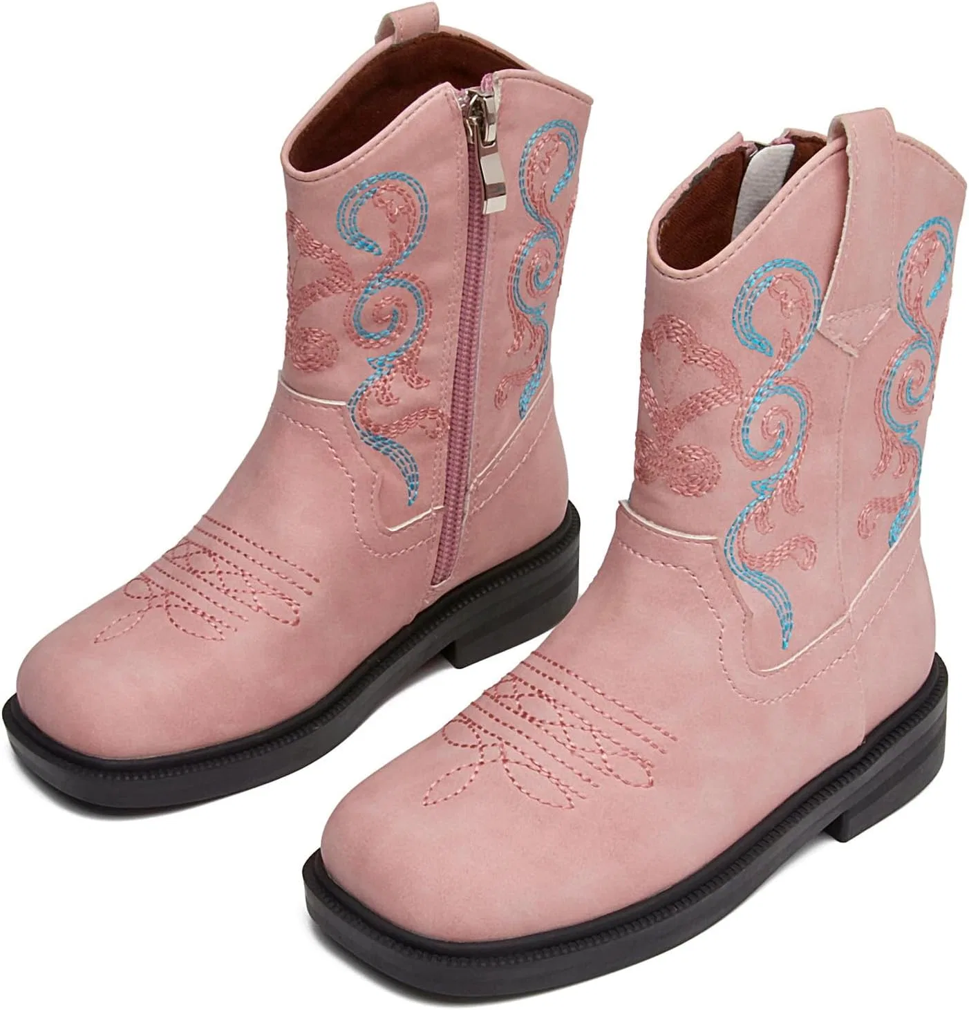 Детские сапоги для мальчиков и девочек с вышивкой DADAWEN, Pink