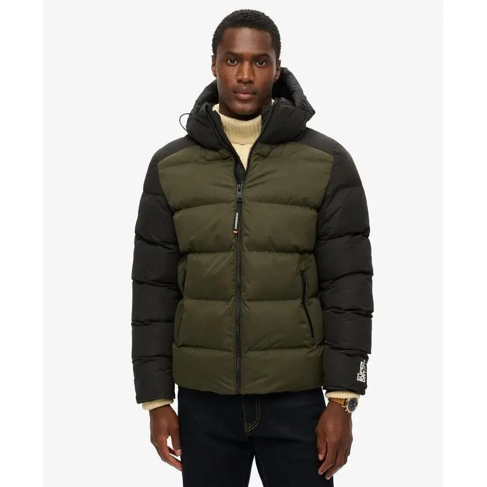 Женская куртка с капюшоном Colour Block Superdry, Schwarz — фото 2