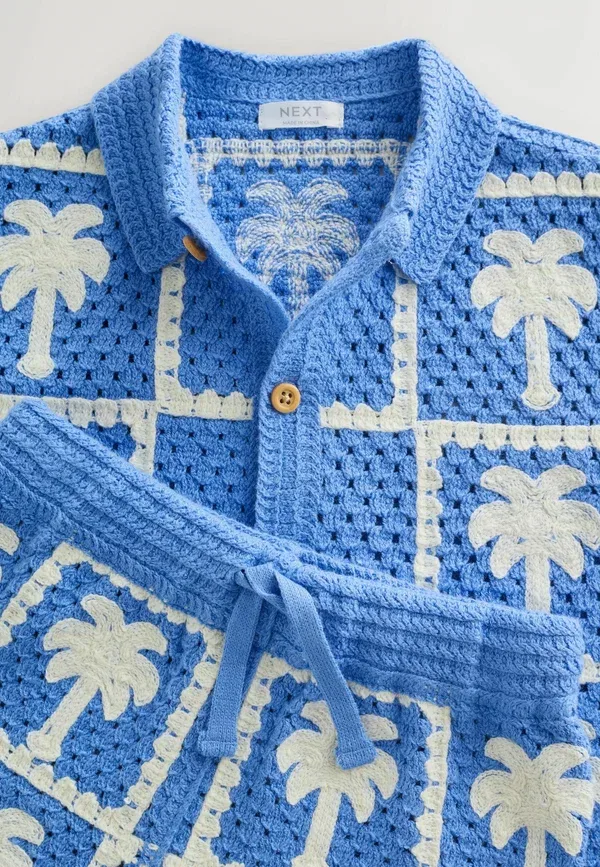 Комплект из шорт и топа, хлопок, Next, Bright Blue, ярко-синий — фото 2