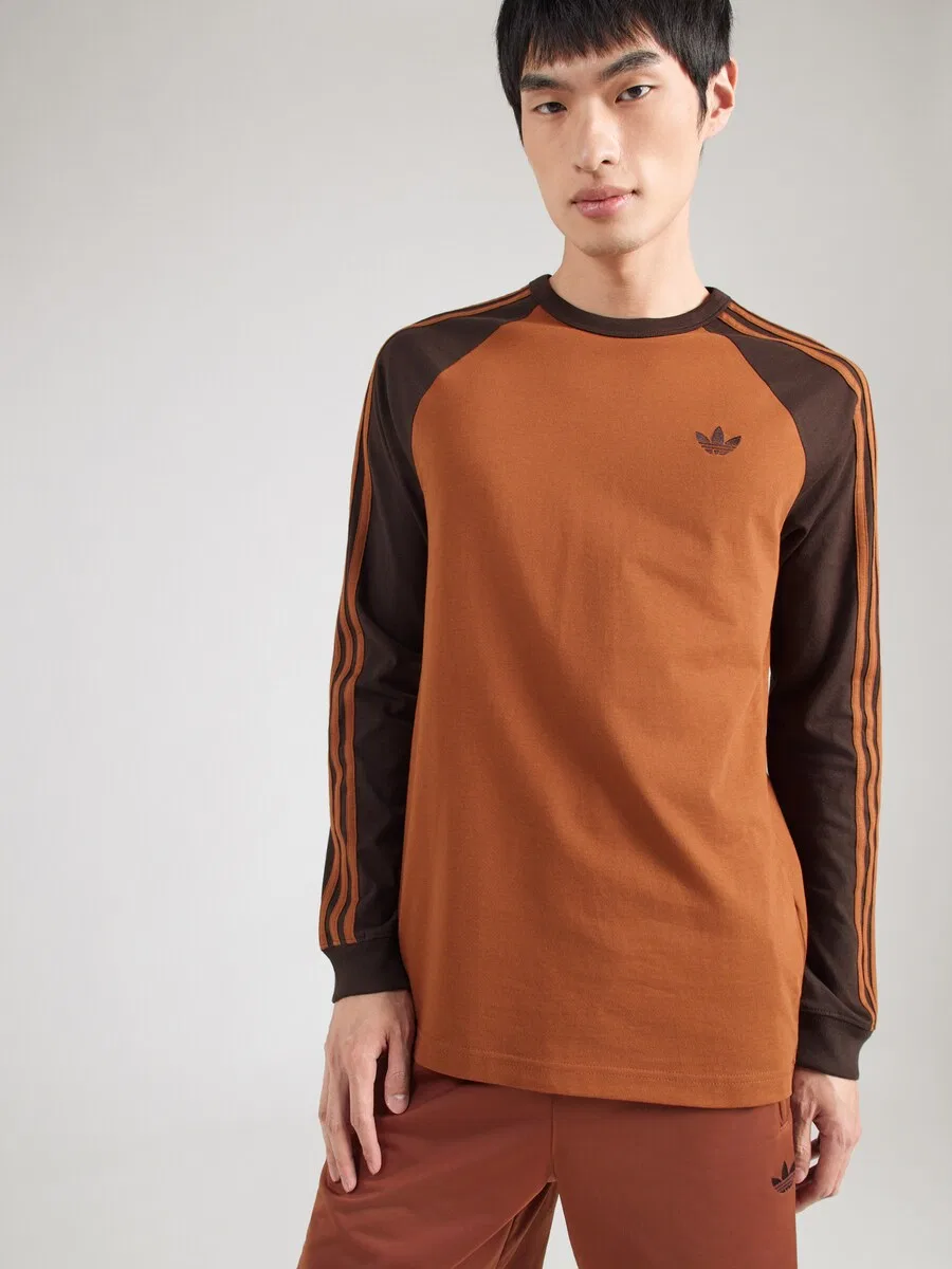 Футболка ADIDAS ORIGINALS, темно-коричневая — фото 2