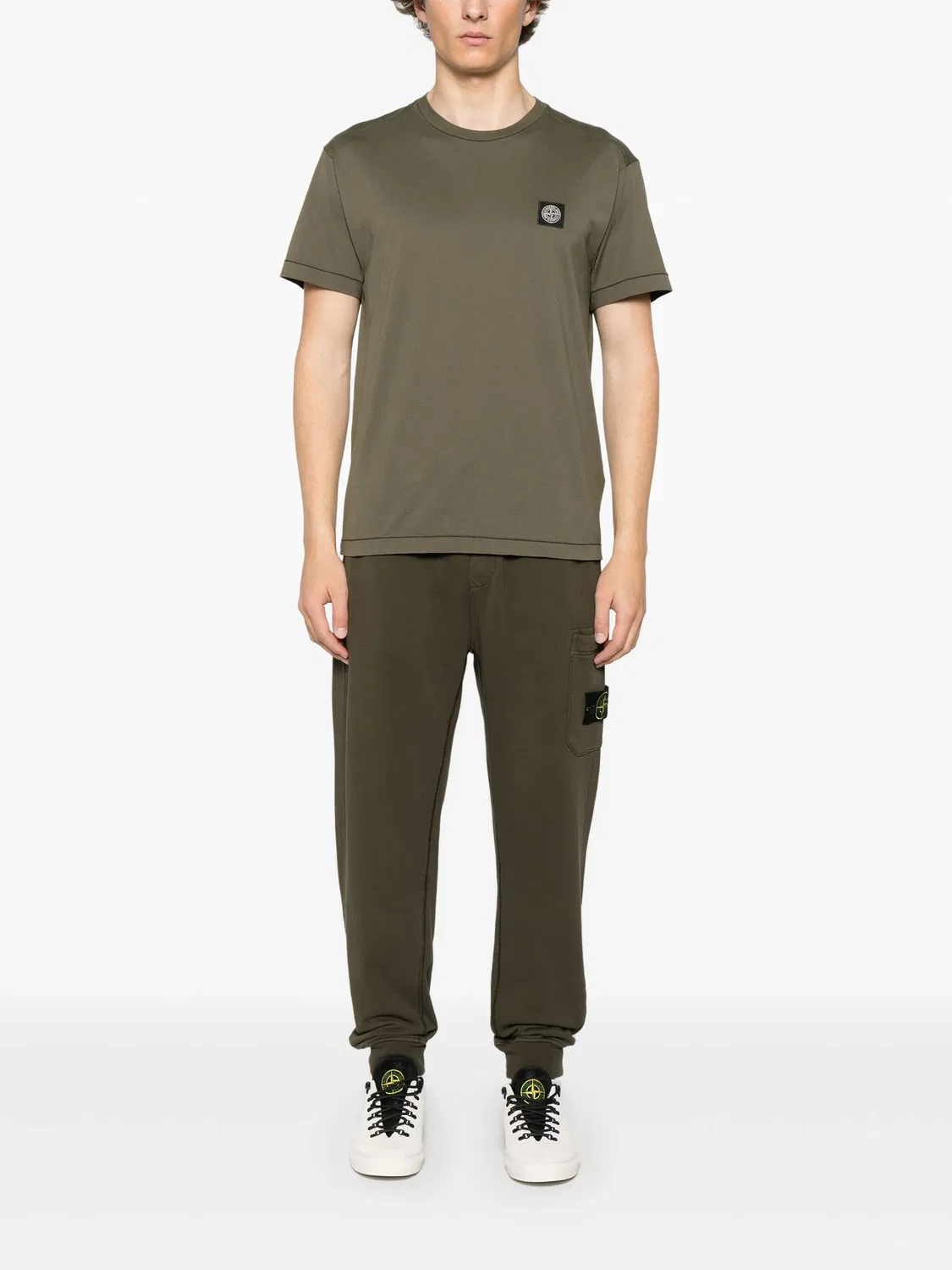 Stone Island Футболка из 100% Хлопка Зеленого Цвета — фото 2