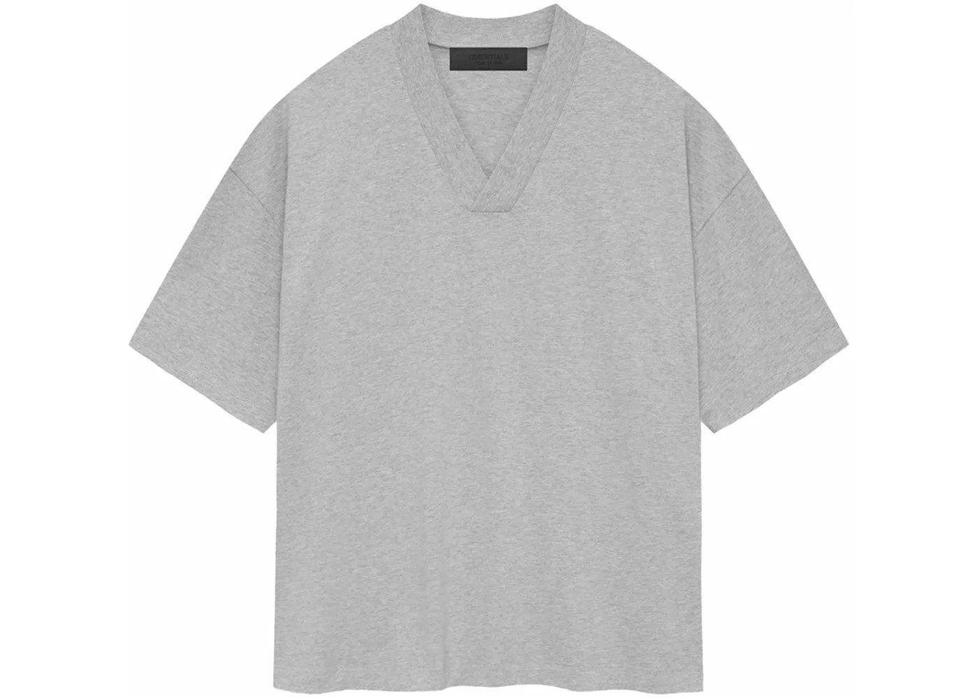 Мужская футболка с V-образным вырезом Tee Fear of God, Light Heather Grey