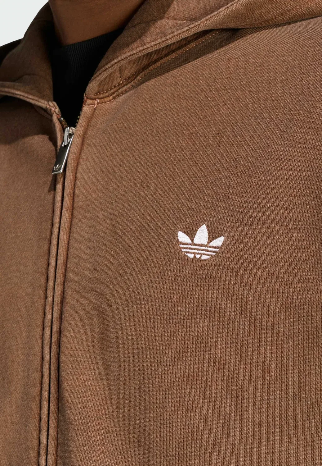 Толстовка Ess loose fz hd унисекс на молнии Adidas Originals, Preloved Brown — фото 3
