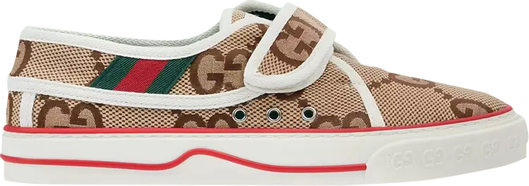 Кроссовки Gucci Wmns Tennis 1977 Velcro Jumbo GG - Beige, бежевый — фото 2