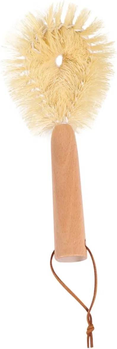 Щетка для тела пилинг с деревянной ручкой, сизаль, FONDOTIN, 22x10x4 см, Beige