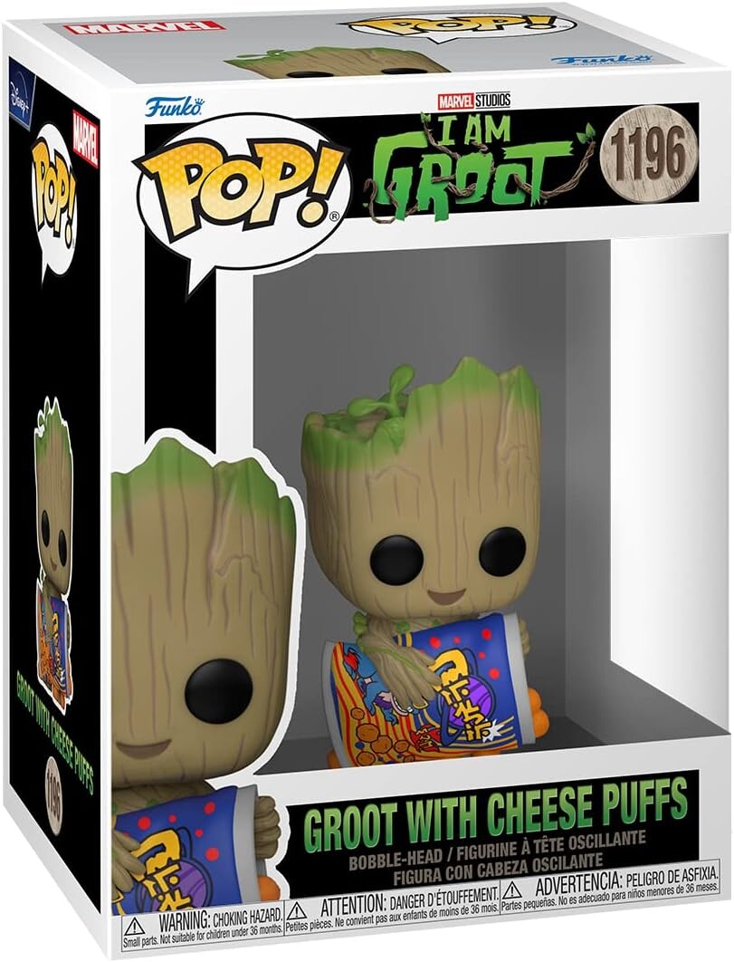 

Funko Pop! Marvel: I Am Groot, Groot with Cheese Puffs