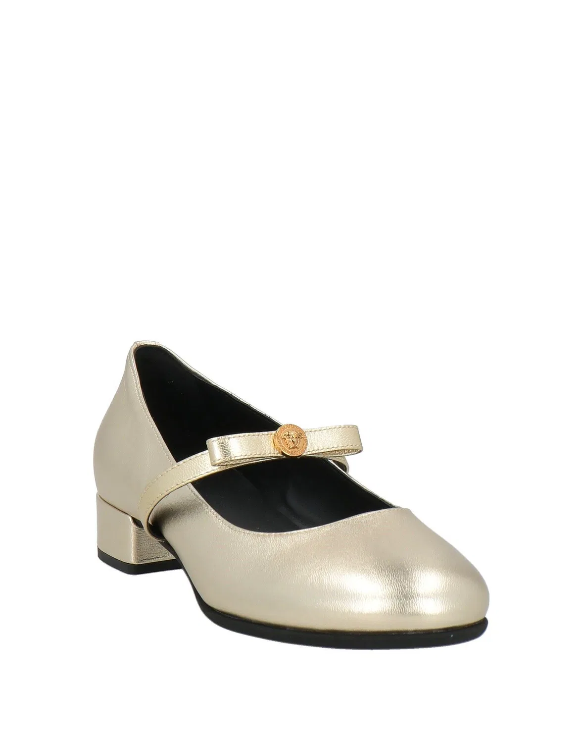 Детские балетки для девочек Mary Jane Flats Versace Young, золотой — фото 2