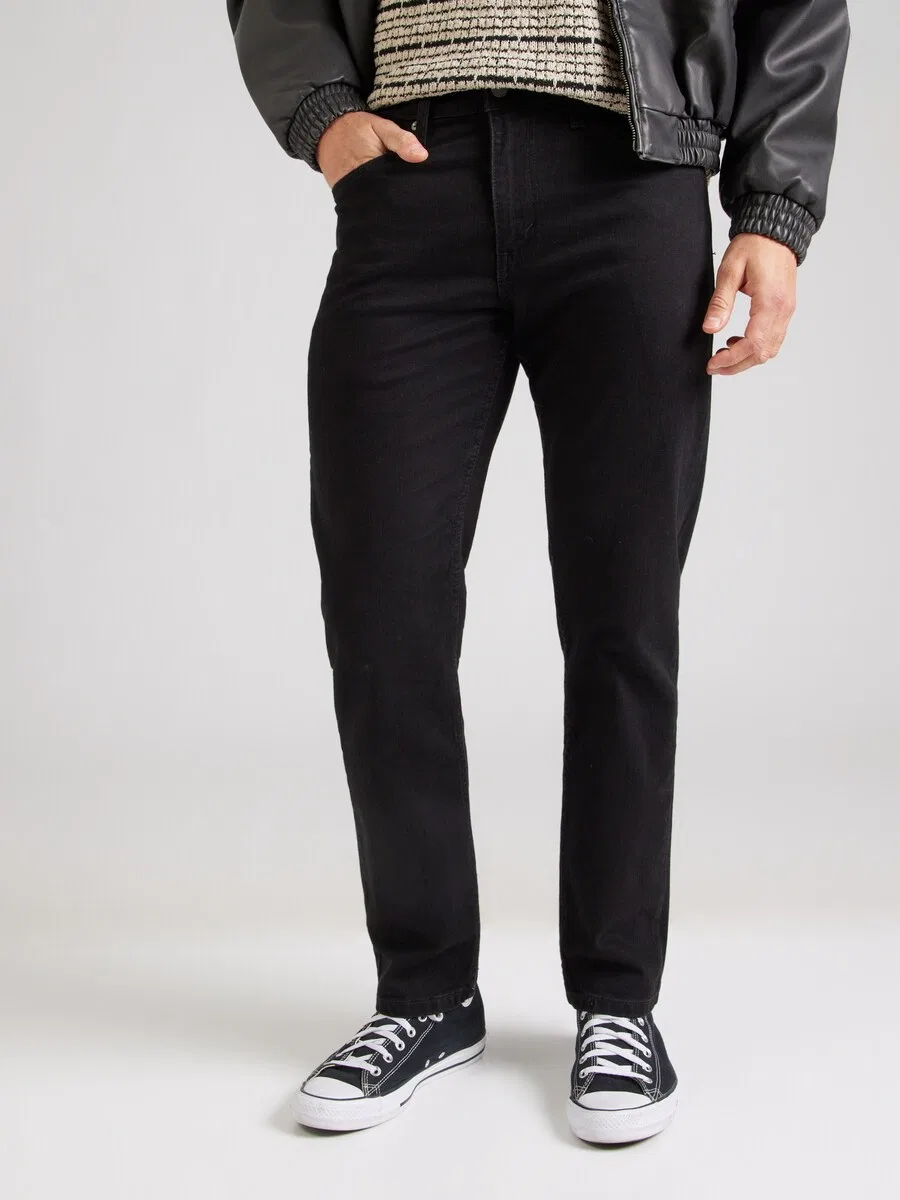 Джинсы LEVI'S Regular '502 Taper Jeans' из черного денима — фото 3
