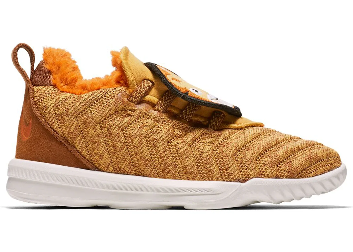 Детские кроссовки для мальчиков с высоким верхом Nike LeBron 16, Wheat Gold/Monarch-Light British Tan-Summit White