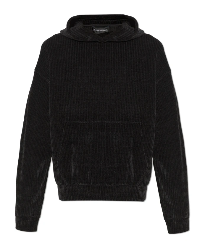 

Толстовка в рубчик Emporio Armani, черный