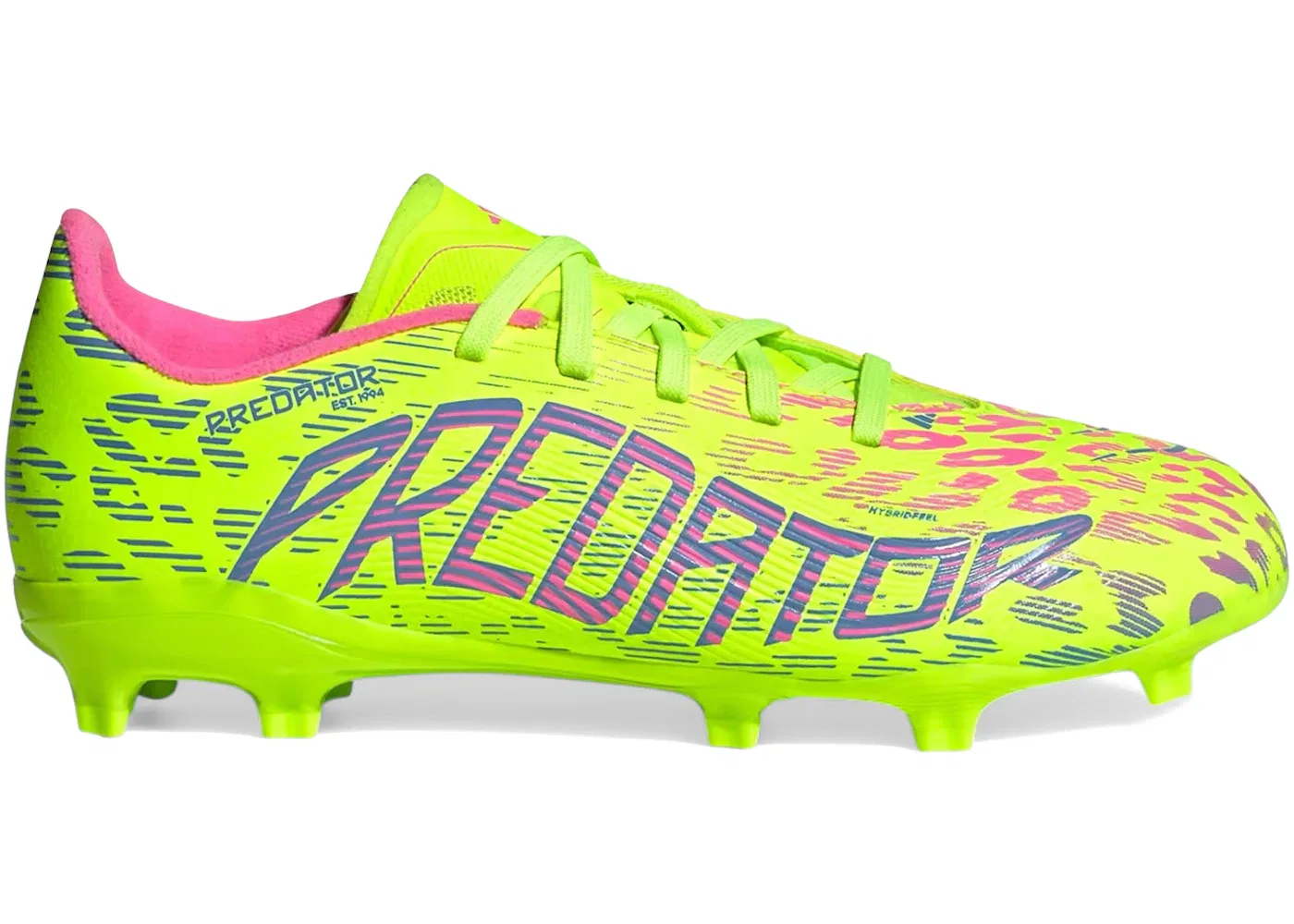 Детские бутсы с длинным рукавом Adidas Predator League FG/MG, Lucid Lemon/Blue Fusion/Lucid Pink