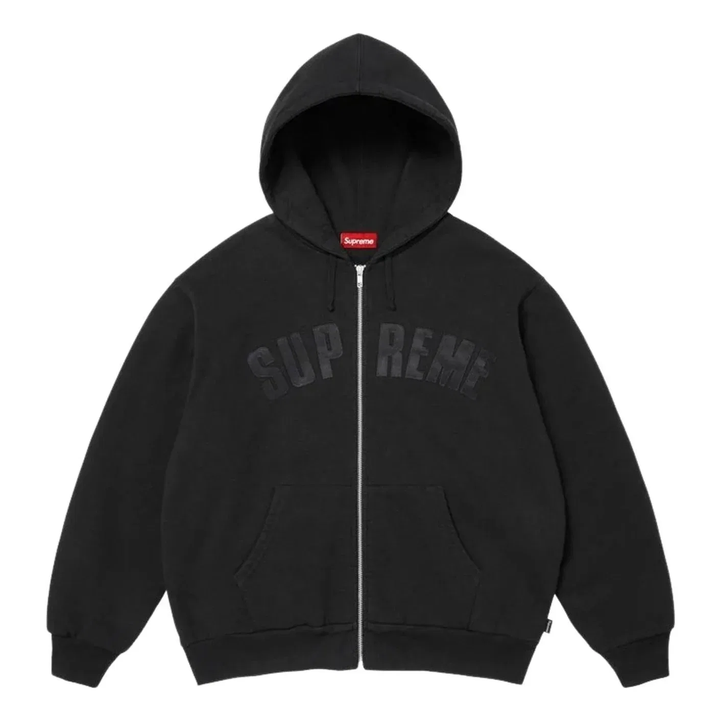 Мужское худи FW26 Arc Thermal Lined Zip Up Hooded Sweatshirt 'Black' Supreme, черный