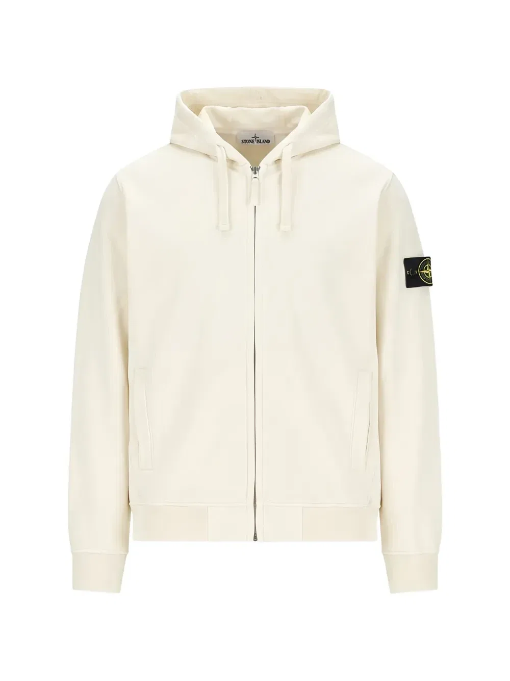 Худи на молнии с нашивкой в виде компаса Stone Island, белый