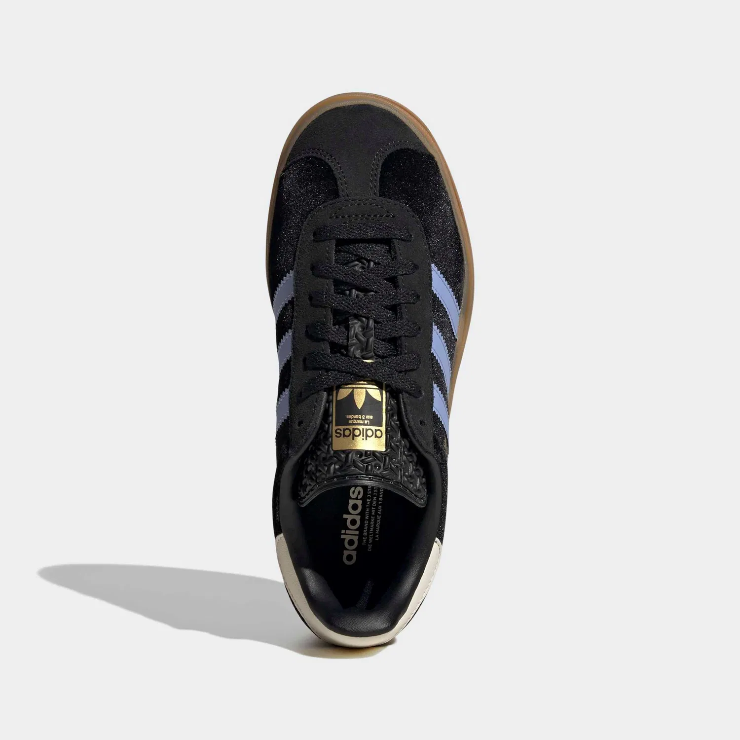 Детские кеды на платформе Gazelle Bold Adidas Originals, Core Black/Blue Spark/Wonder White — фото 4