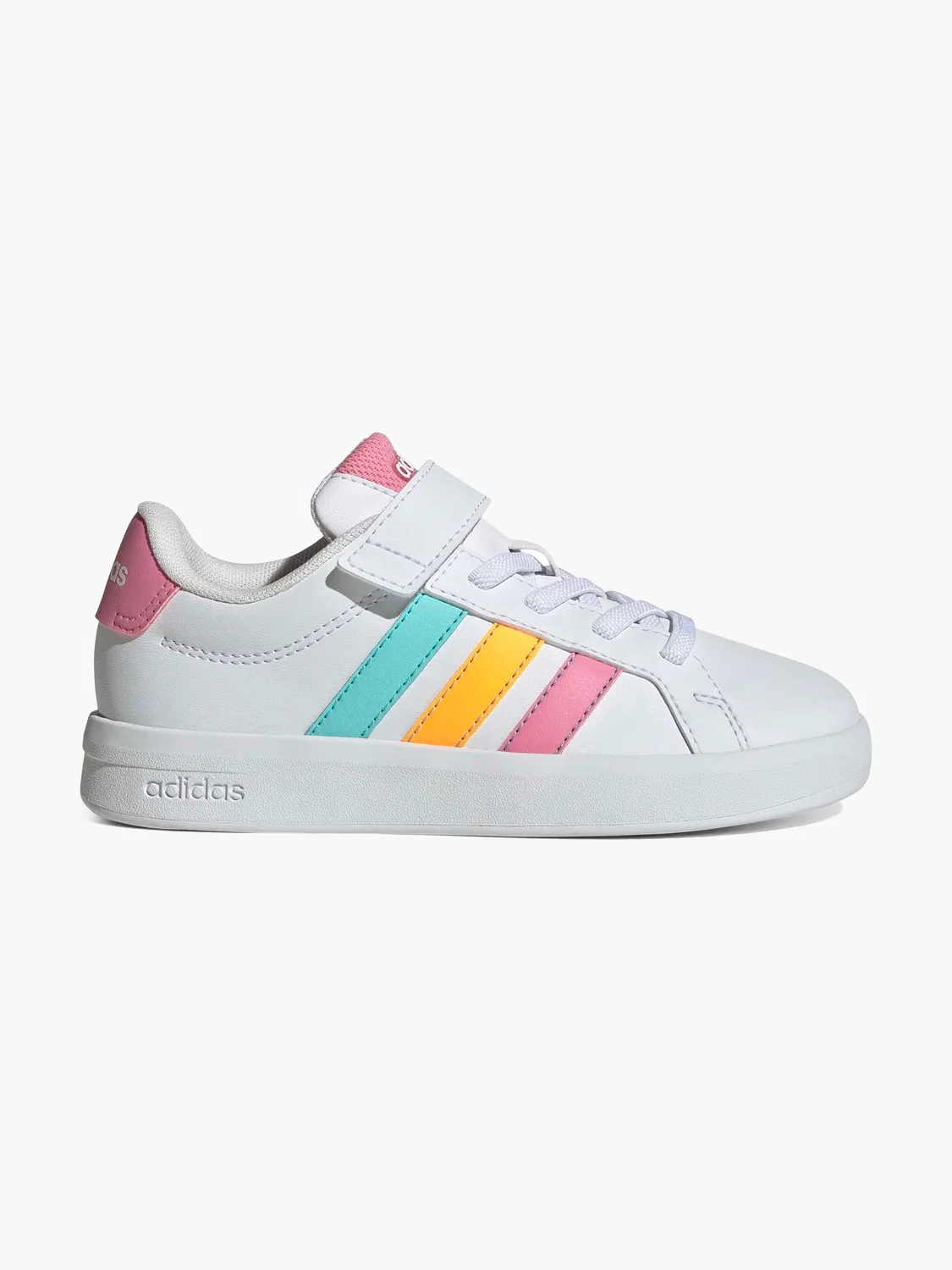 Детские кроссовки на липучках Adidas Grand Court 3.0 EL C, белый