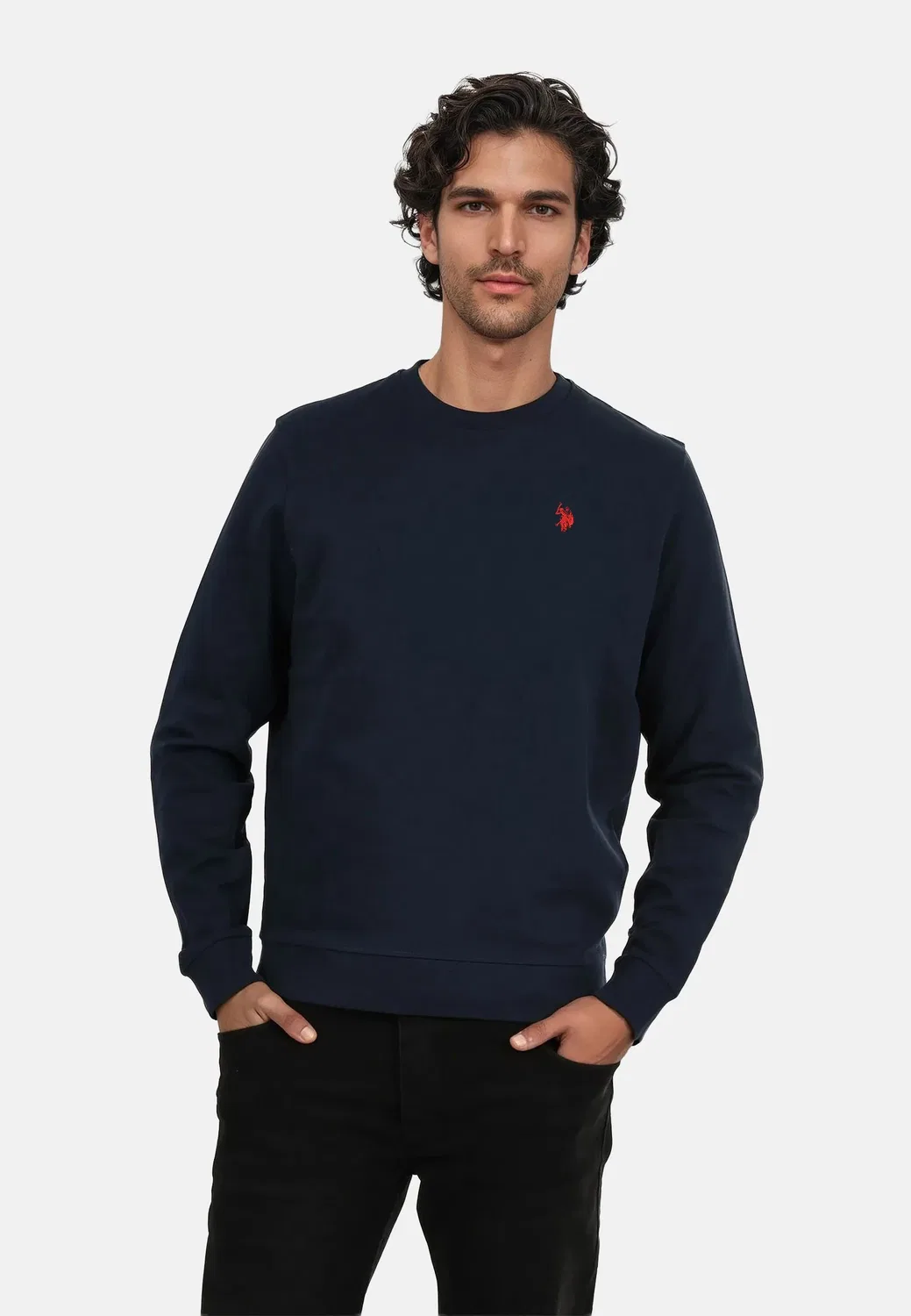 Мужской свитер классический P-022 U.S. Polo Assn., Navy