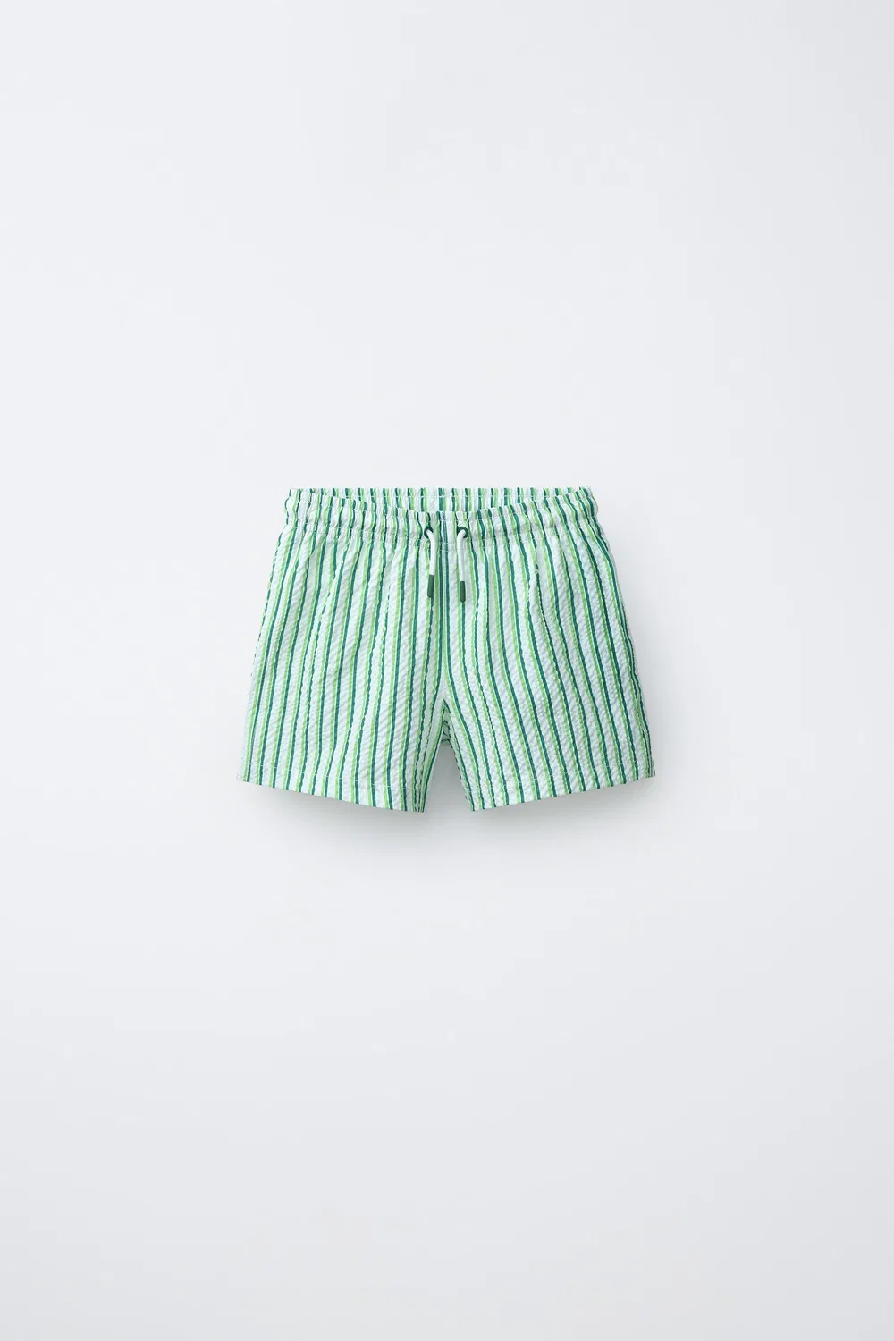 6-14 лет / Плавки из полосатой ткани сирсакер ZARA, Green