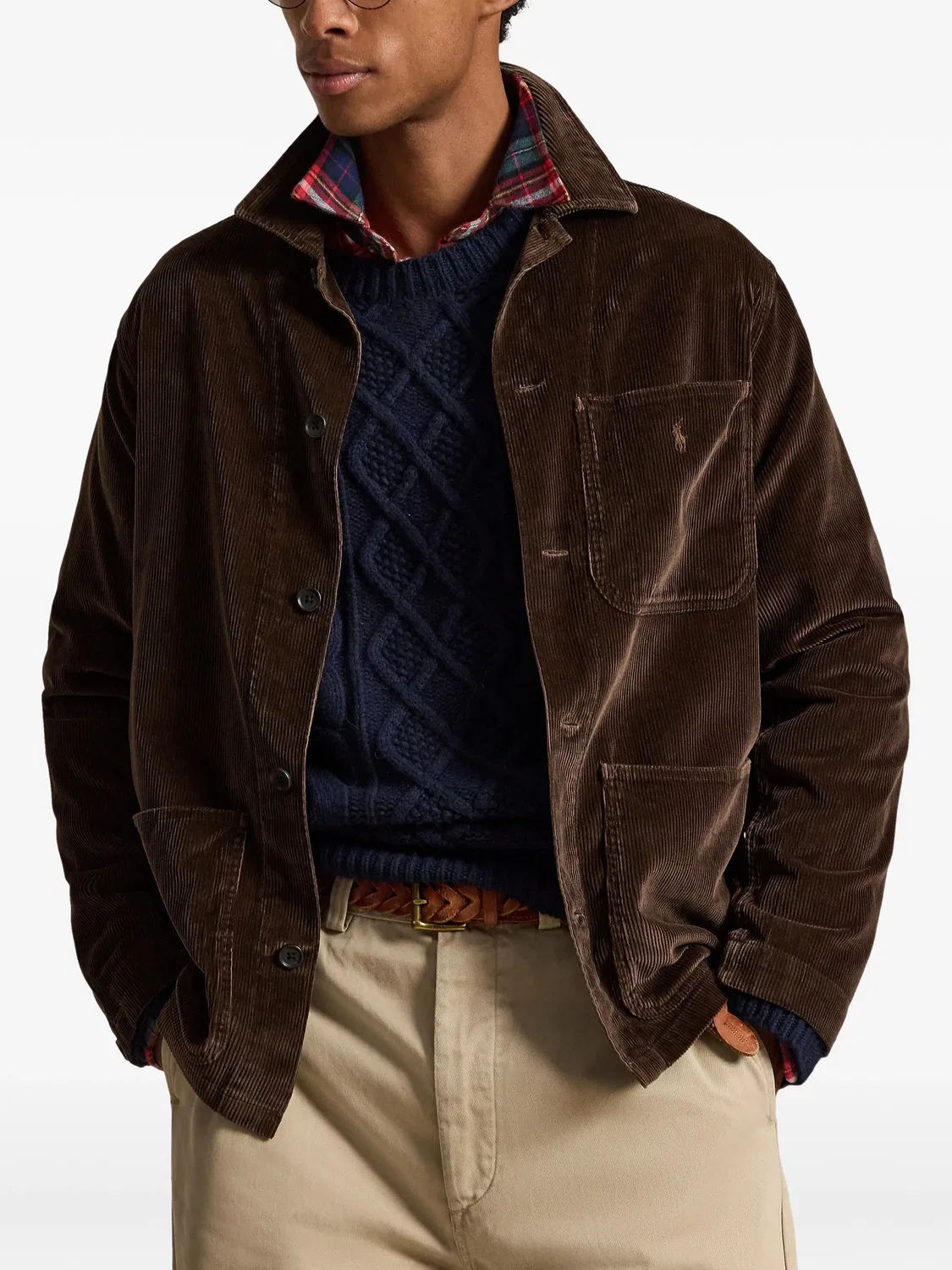 Вельветовая рубашка-куртка коричневого цвета Polo Ralph Lauren, коричневый — фото 2