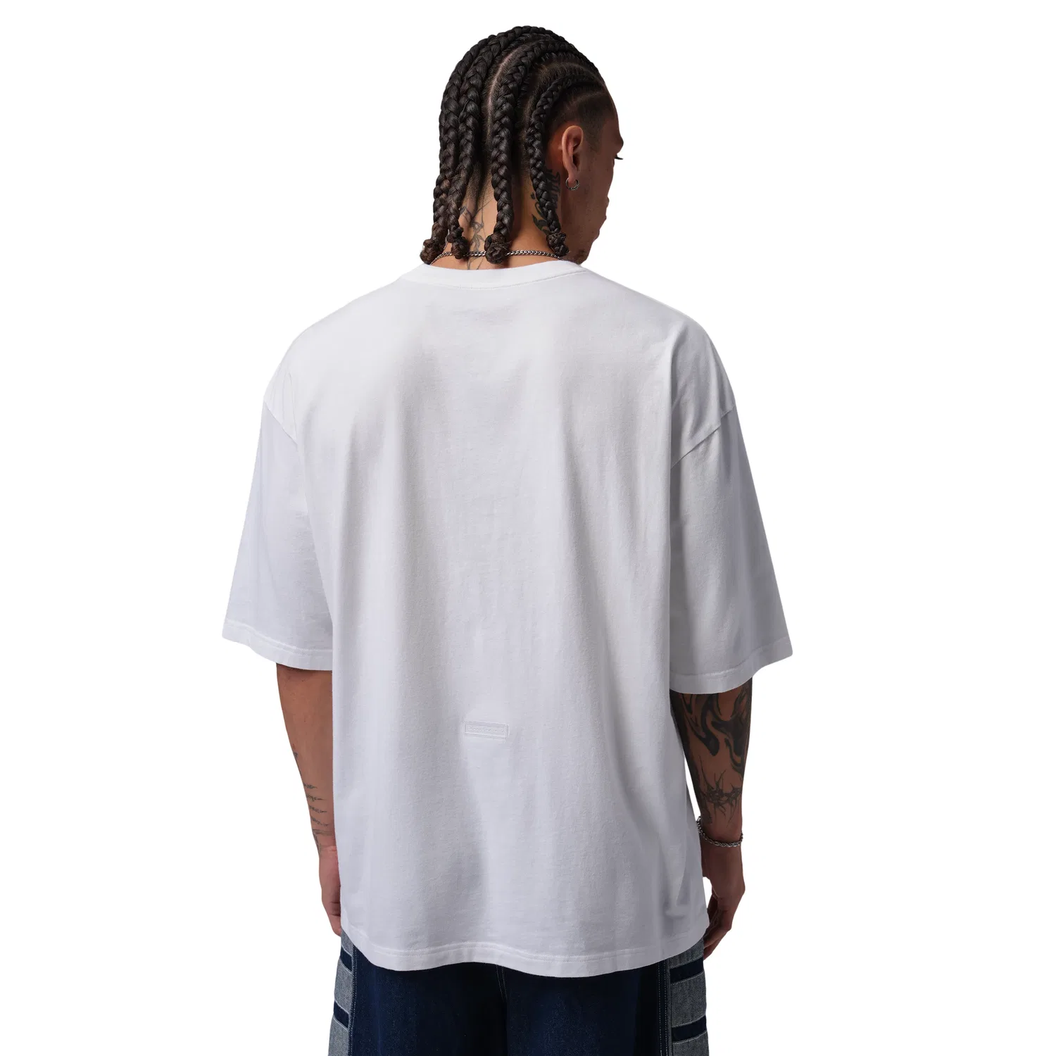 Мужская футболка оверсайз с принтом Jordan Flight Essentials Oversized Patch, белый — фото 2