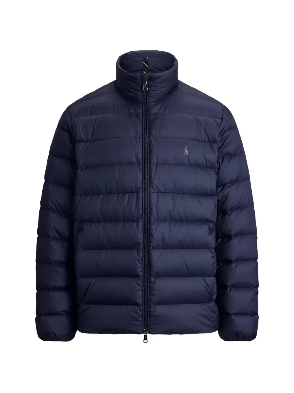 Стеганый пуховик с высоким ворником Polo Ralph Lauren, синий