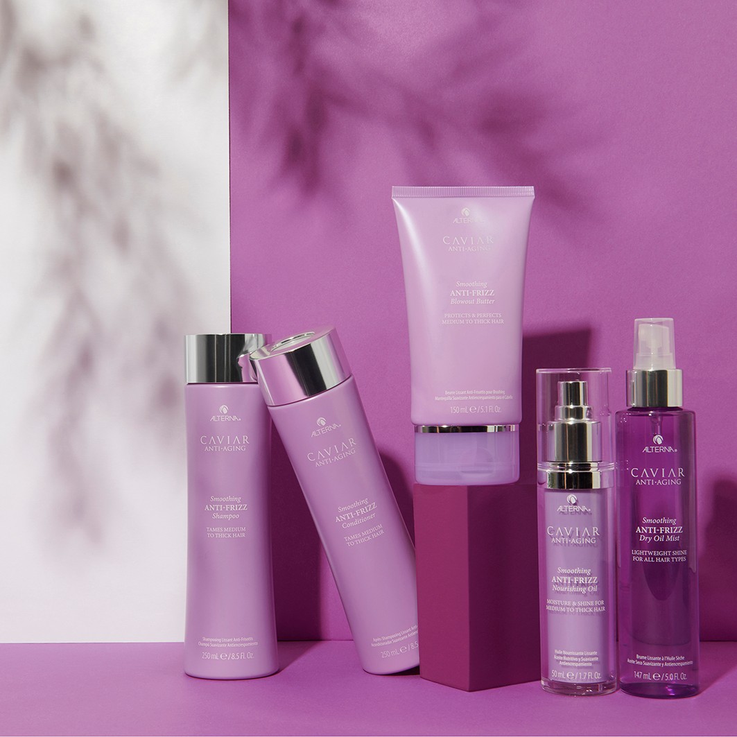 Масло для волос caviar anti-aging smoothing anti-frizz dry oil mist Alterna, объем 147 мл — фото 2