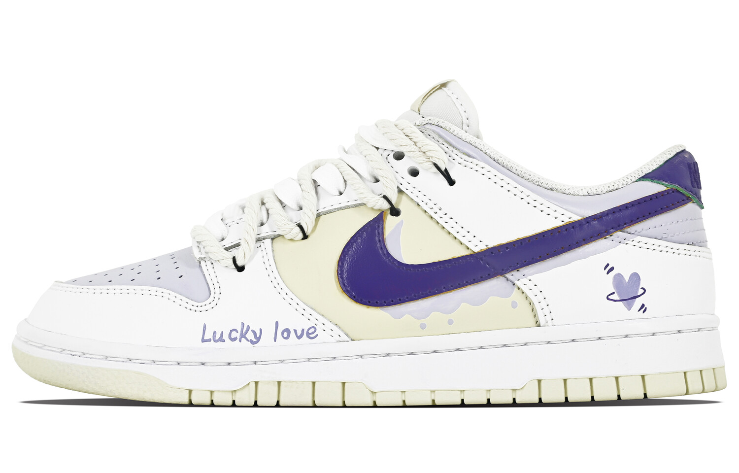 

Кроссовки Nike Dunk Skateboarding Shoes Women's Low-top Beige/purple, светло-фиолетовый