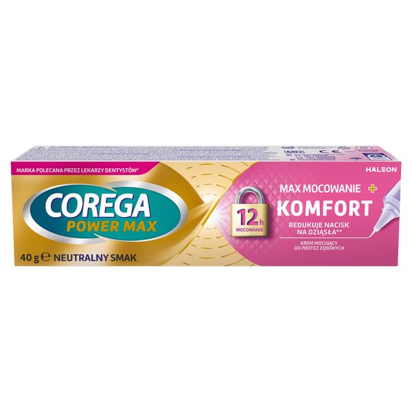 

Corega Power Max фиксирующий крем для зубных протезов, 40 г