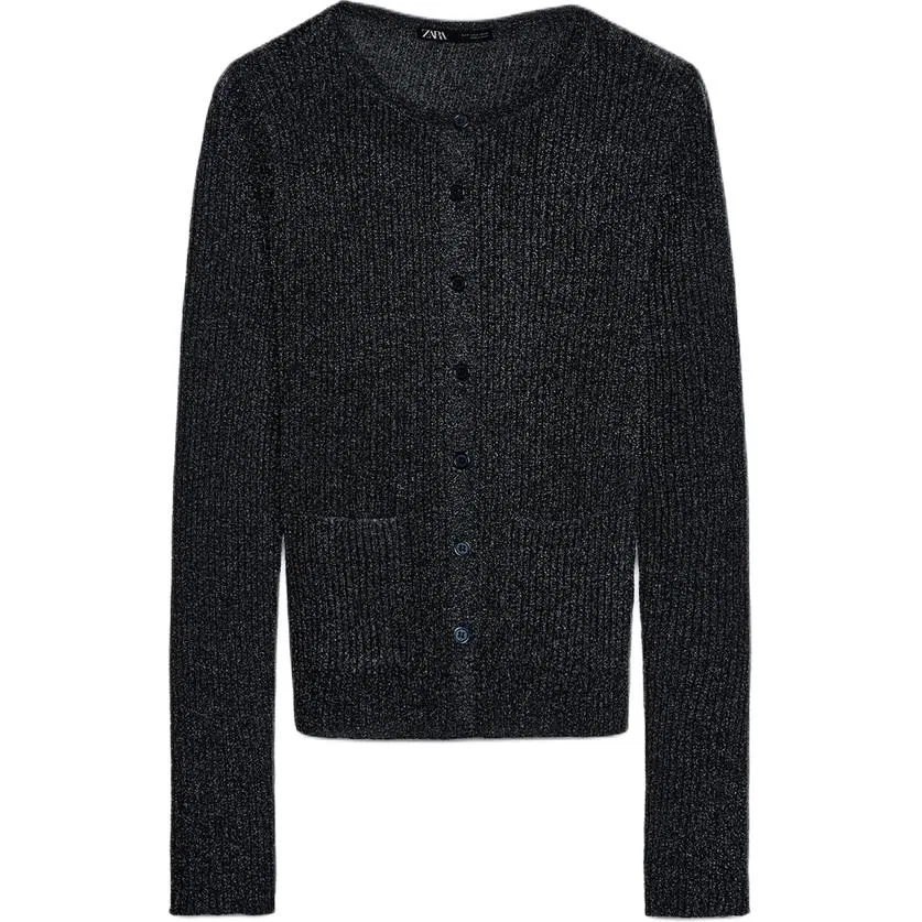Женский свитер темно-синий ZARA, Dark Blue