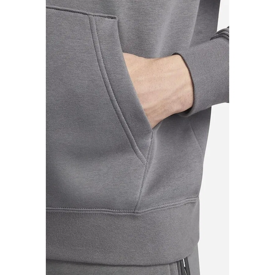 Свитшот мужской с капюшоном и флисом Nike Sportwear Pullover Hoodie Grey, Серый — фото 3