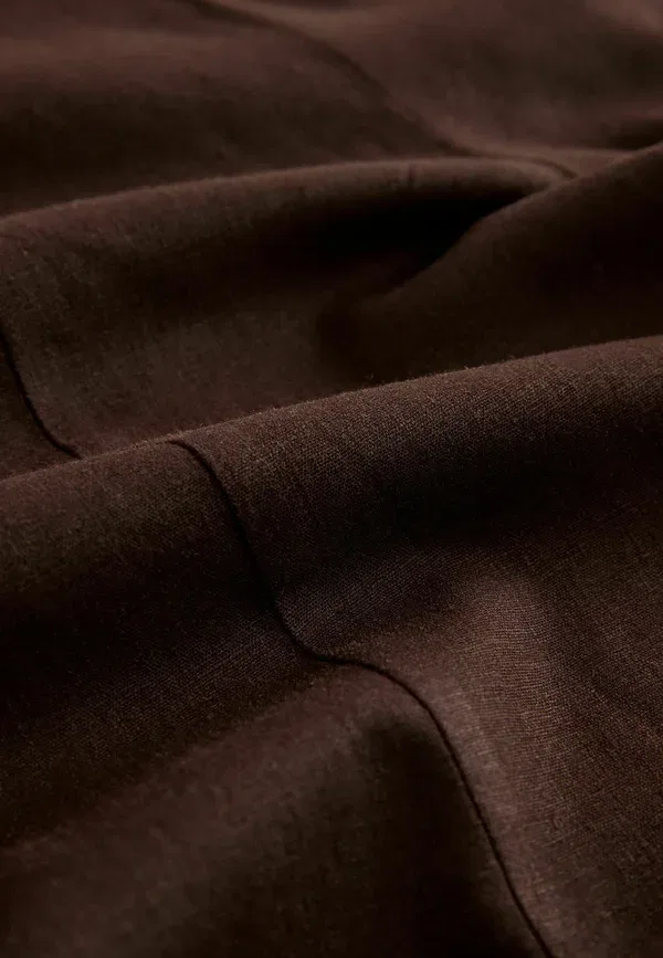 Брюки льняные Trousers Next, chocolate brown, коричневый/шоколадный — фото 4