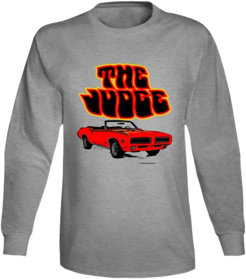 Мужская футболка с длинным рукавом с принтом The Judge Goat Muscle Car, Sport Grey