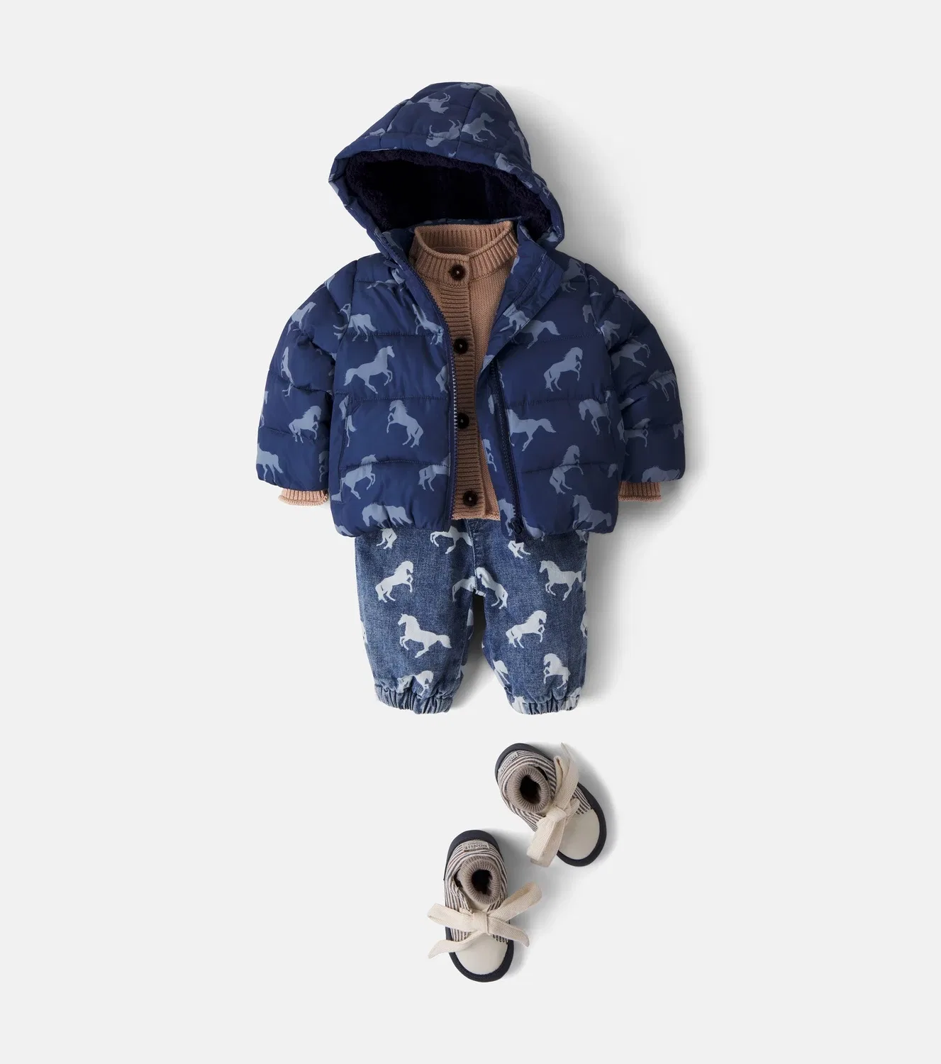 Детская куртка-пуховик с принтом Stella Mccartney Kids, синий — фото 2